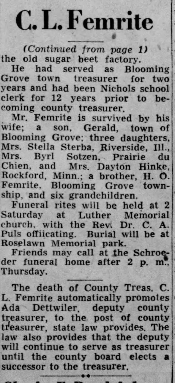 Clipping from The Capital Times
